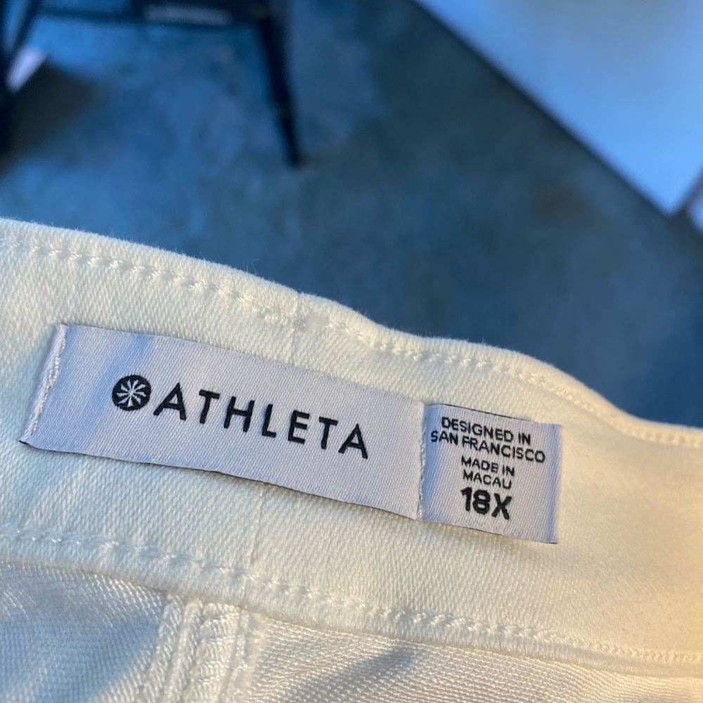 Athleta white jeans